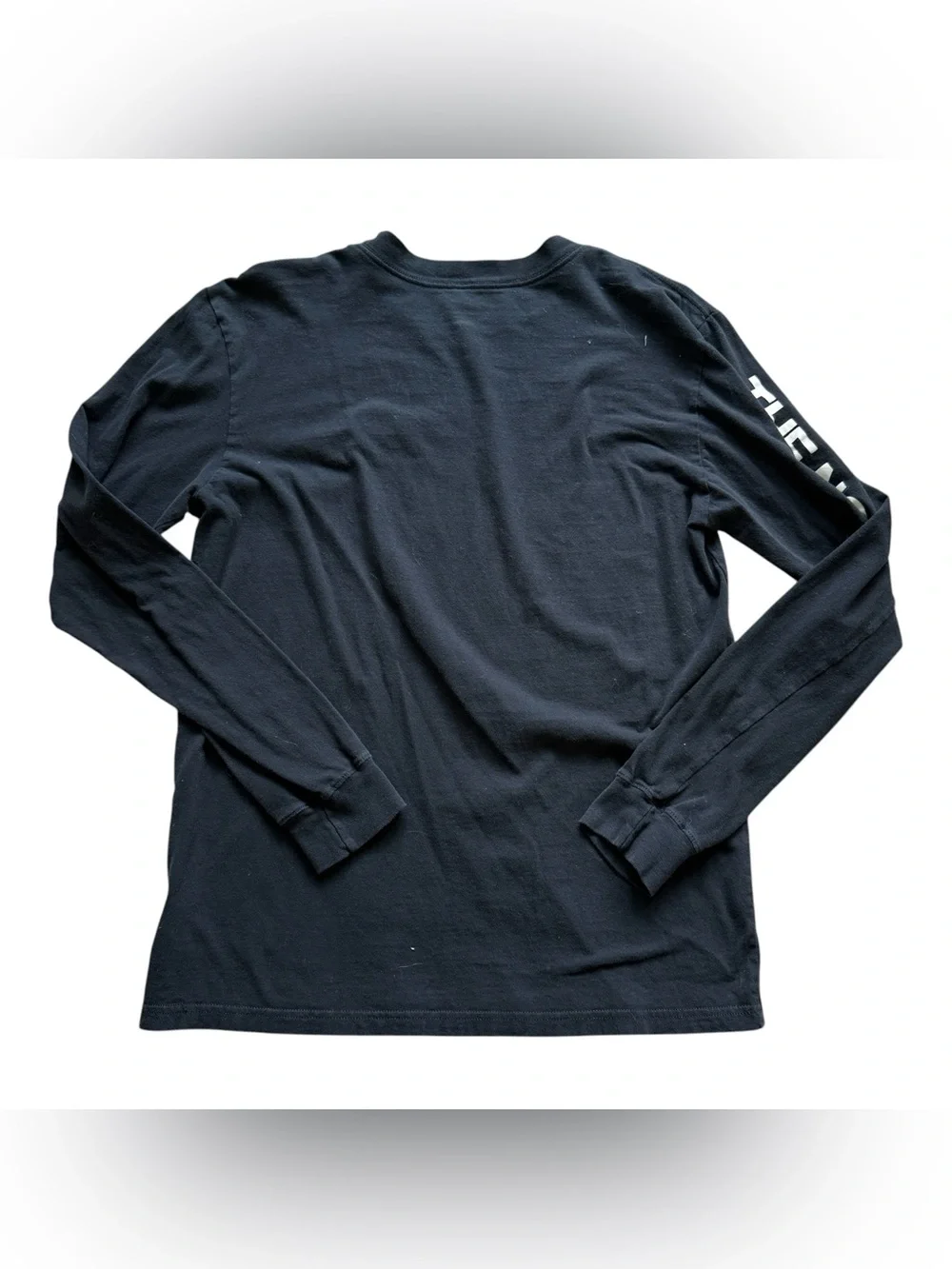 The North Face Black Logo Sleeve Graphic Long Sleeve Cotton Shirt M Activewear